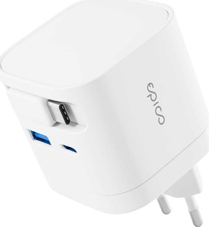 Epico UltraBoost Retractable GaN 65W adaptér EA65c se zabudovaným kabelem