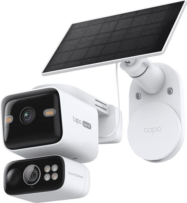 TP-Link Tapo C645D KIT venkovní/outdoor otočná kamera (2x 3MP, 2K 1296p, IR 10m, WiFi, micro SD card)