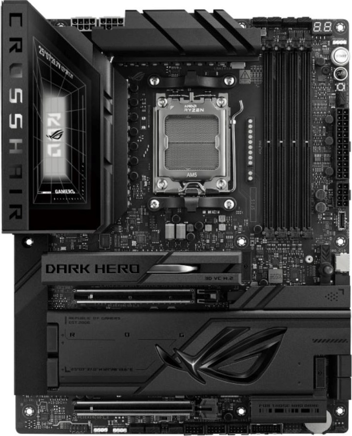 ASUS MB Sc AM5 ROG CROSSHAIR X870E DARK HERO, AMD X870E, 4xDDR5, WiFi, 1xHDMI, 2xUSB4