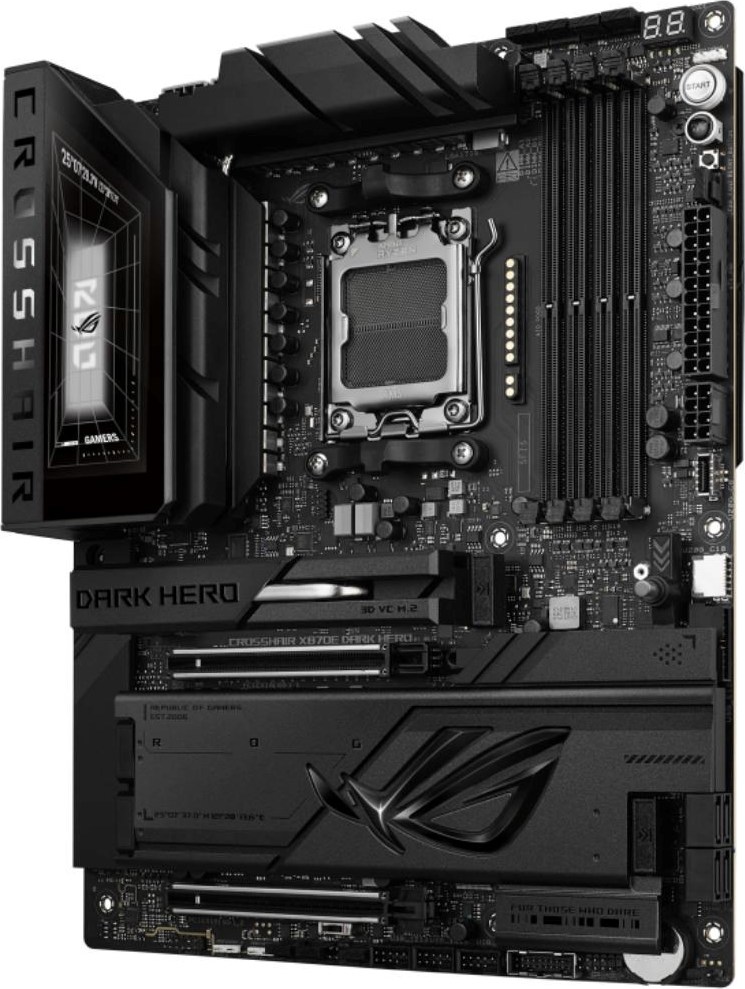 ASUS MB Sc AM5 ROG CROSSHAIR X870E DARK HERO, AMD X870E, 4xDDR5, WiFi, 1xHDMI, 2xUSB4