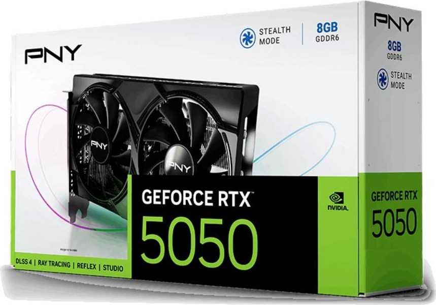 PNY VGA Nvidia GeForce RTX 5050 8GB Dual Fan, RTX 5050, 8GB GDDR6, 3xDP, 1xHDMI