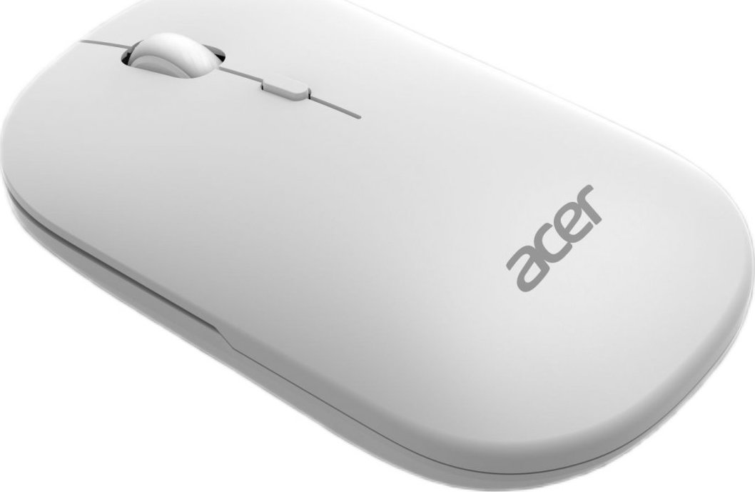 ACER bezdrátová myš Wireless Mouse AMR130,dual mode 2.4GHz + BT 5.2,4 tlačítka,1600dpi,125Hz,30 IPS,Bílá