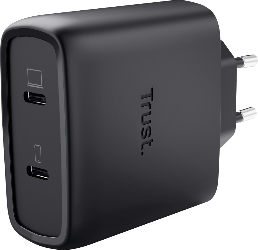 TRUST GaN Nabíječka MAXO 65W 2-Port, USB-C, bílá