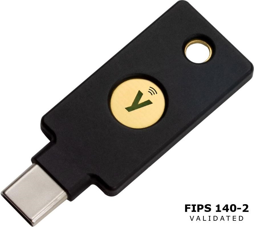 Yubico YubiKey 5C NFC FIPS - USB-C, single-factor,2FA,multi-factor,FIDO2,U2F,OTP,OpenPGP,Smartcard