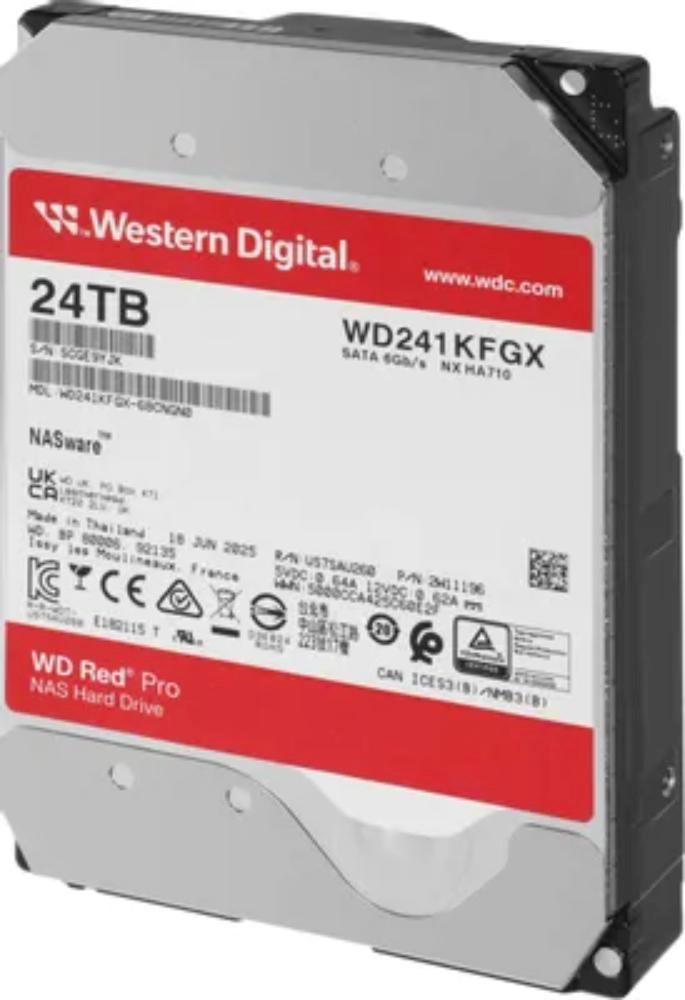 Western Digital WD RED Pro NAS WD221KFGX 22 TB SATAIII/600 512 MB cache, 268 MB/s, CMR