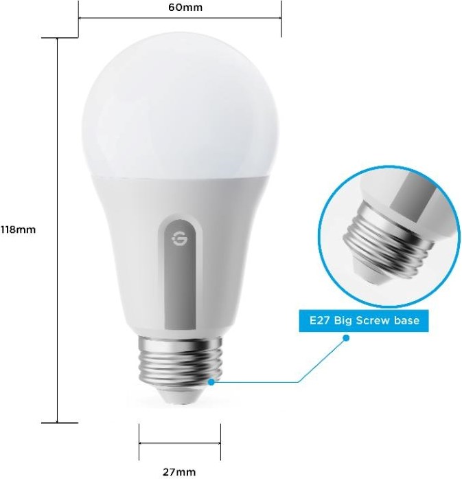 Govee Smart žárovka WW 9W-60W 800lm E27 2ks Long Life, Matter