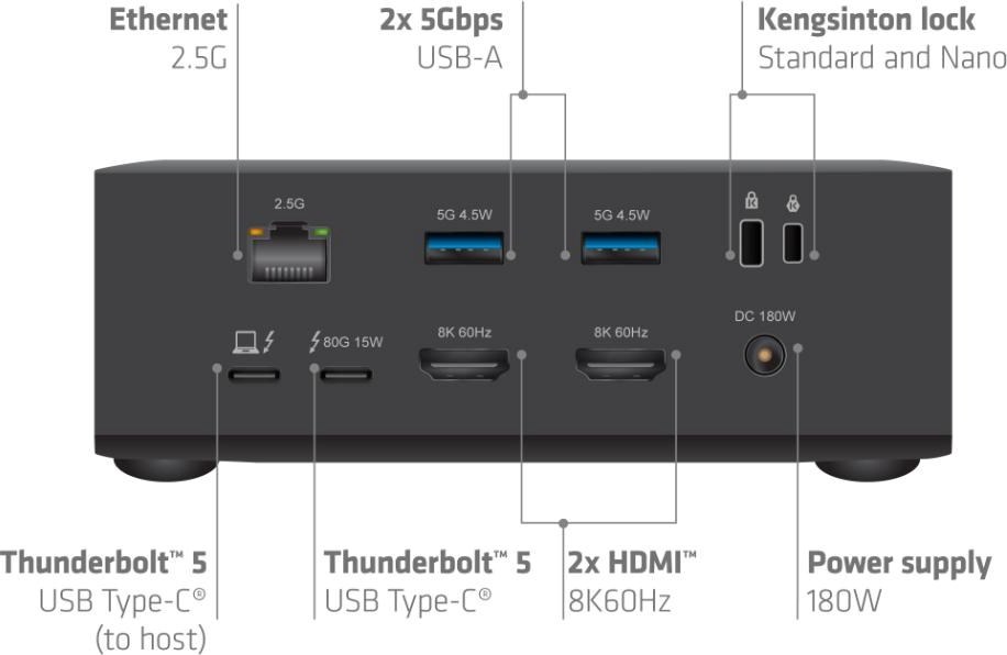 Club 3D Club3D Dokovací stanice Thunderbolt 5 13v1, 1x M.2 SSD slot, 1xUSB-C TB5, 2xUSB-C,3xUSB-A,2xHDMI,1xmicroSD/SD,1xEthernet