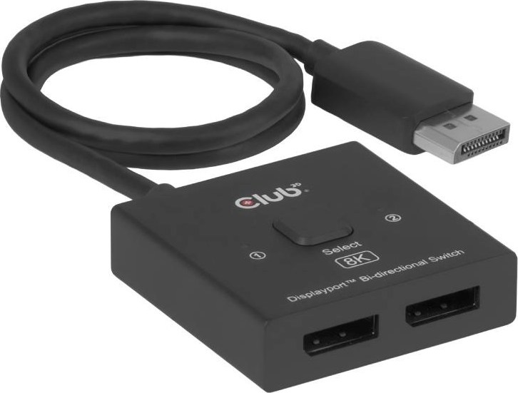 Club 3D Club3D Switch, DP na 2x DP Oboustranný 2v1, 8K60Hz, 0,5m