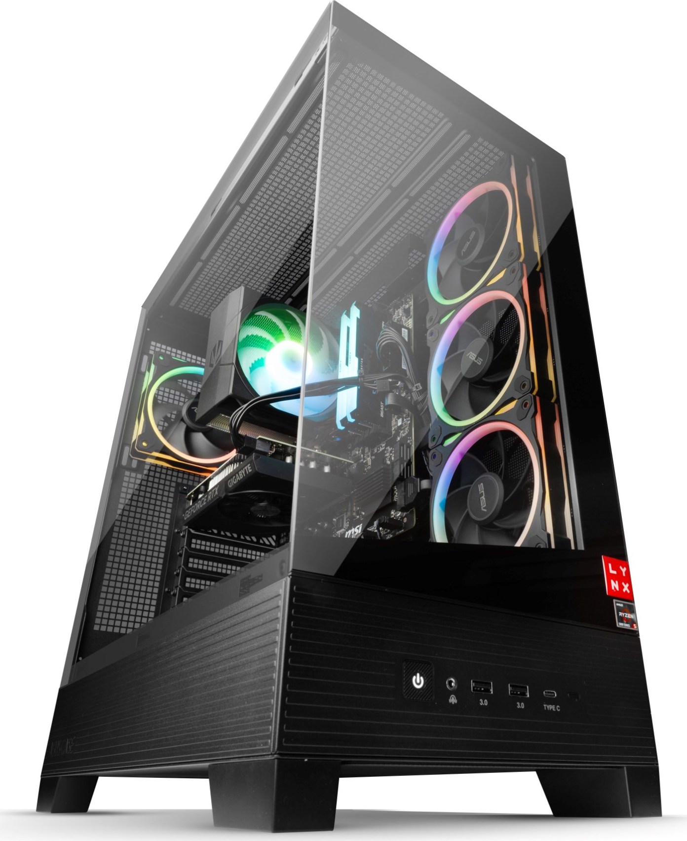 LYNX Challenger Ryzen 7 7800X3D 32GB 2TB SSD NVMe RX 9070XT 16G W11 Home