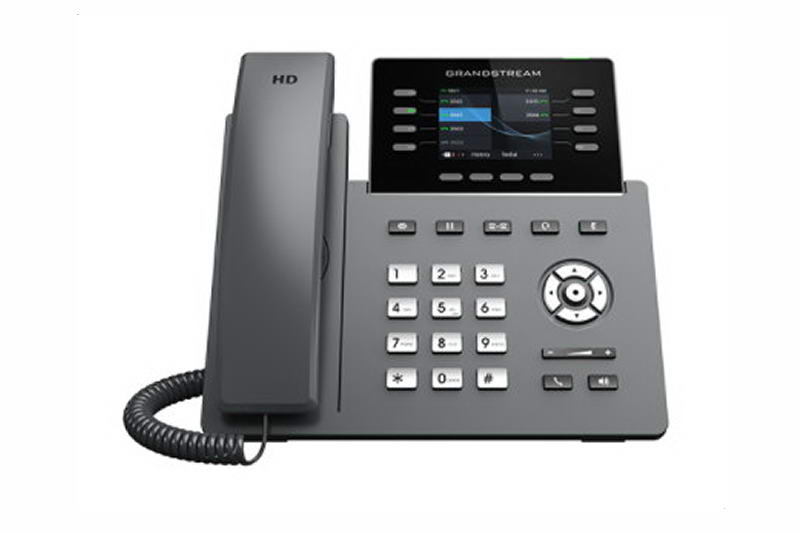 Grandstream GRP2624 SIP telefon, 2.8" TFT bar. displej, 12 SIP účty, 4 pr. tl., 2x1Gb, WiFi, BT