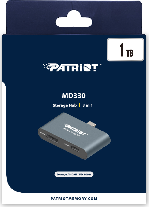 1TB Patriot HUB + úložiště MD300 USB-C+ HDMI