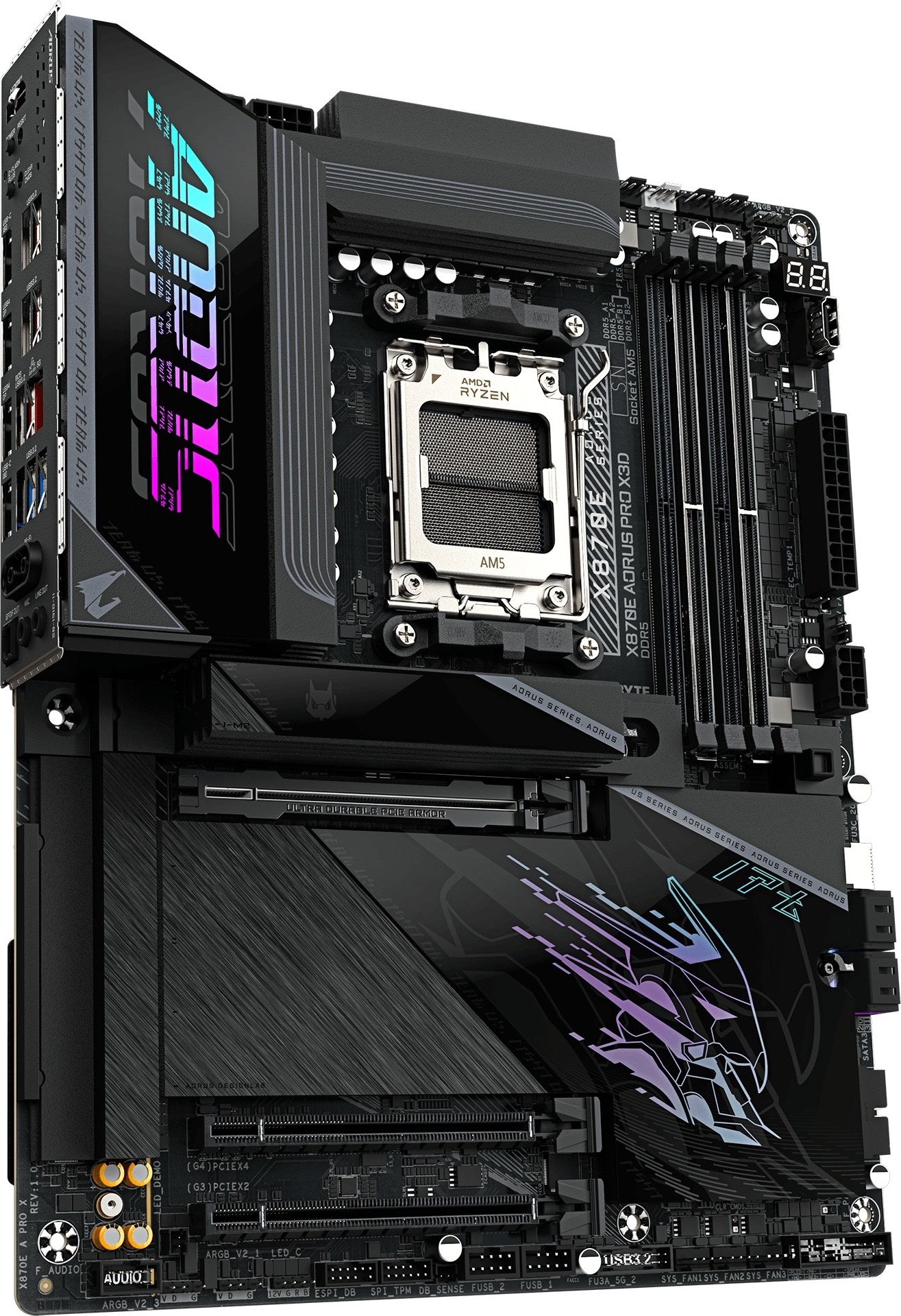 GIGABYTE MB Sc AM5 X870E A PRO X, AMD X870E, 4xDDR5, 2xUSB-C, 2xHDMI, Wifi, ATX