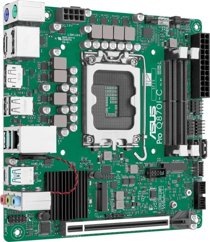ASUS MB Sc LGA1851 PRO Q870I-C-CSM, Intel Q870, 4xDDR5, 2xDP, 1xHDMI, Mini-ITX