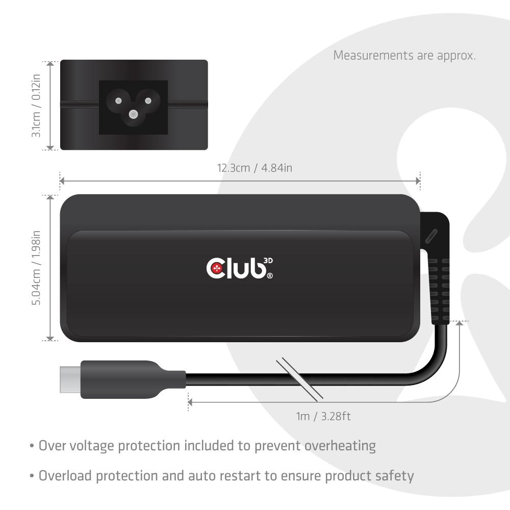Club 3D Club3D Nabíječka pro notebook, USB-C, 140W, 1m