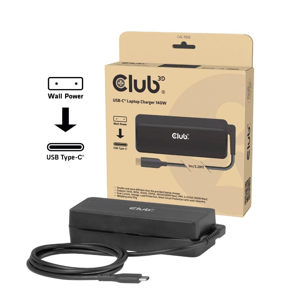 Club 3D Club3D Nabíječka pro notebook, USB-C, 140W, 1m