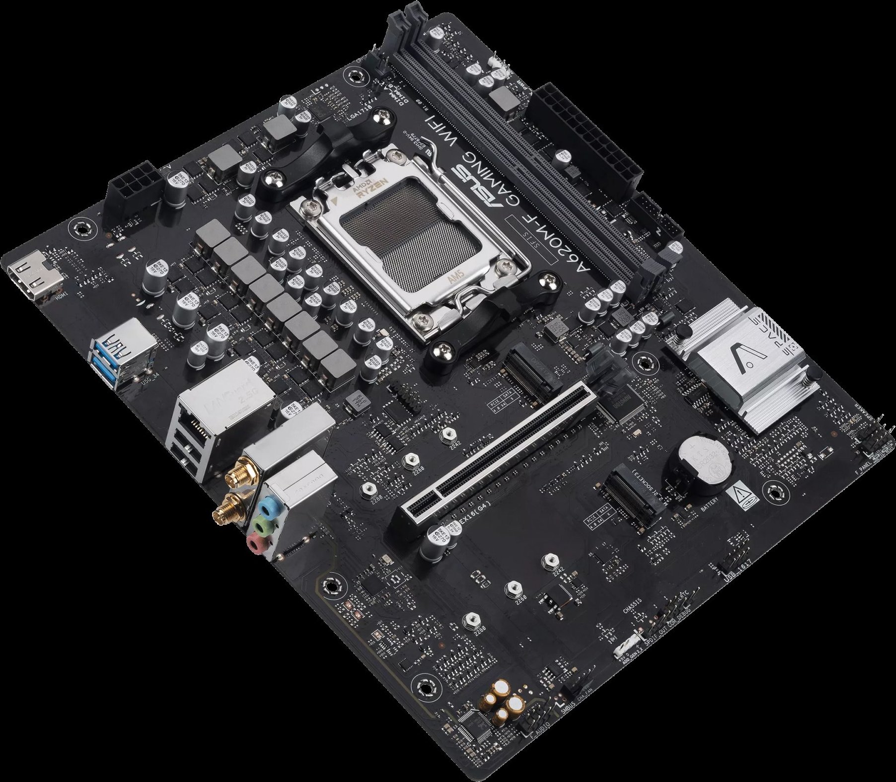 ASUS MB Sc AM5 A620M-F GAMING WIFI, AMD A620, 2xDDR5, 1xHDMI, mATX