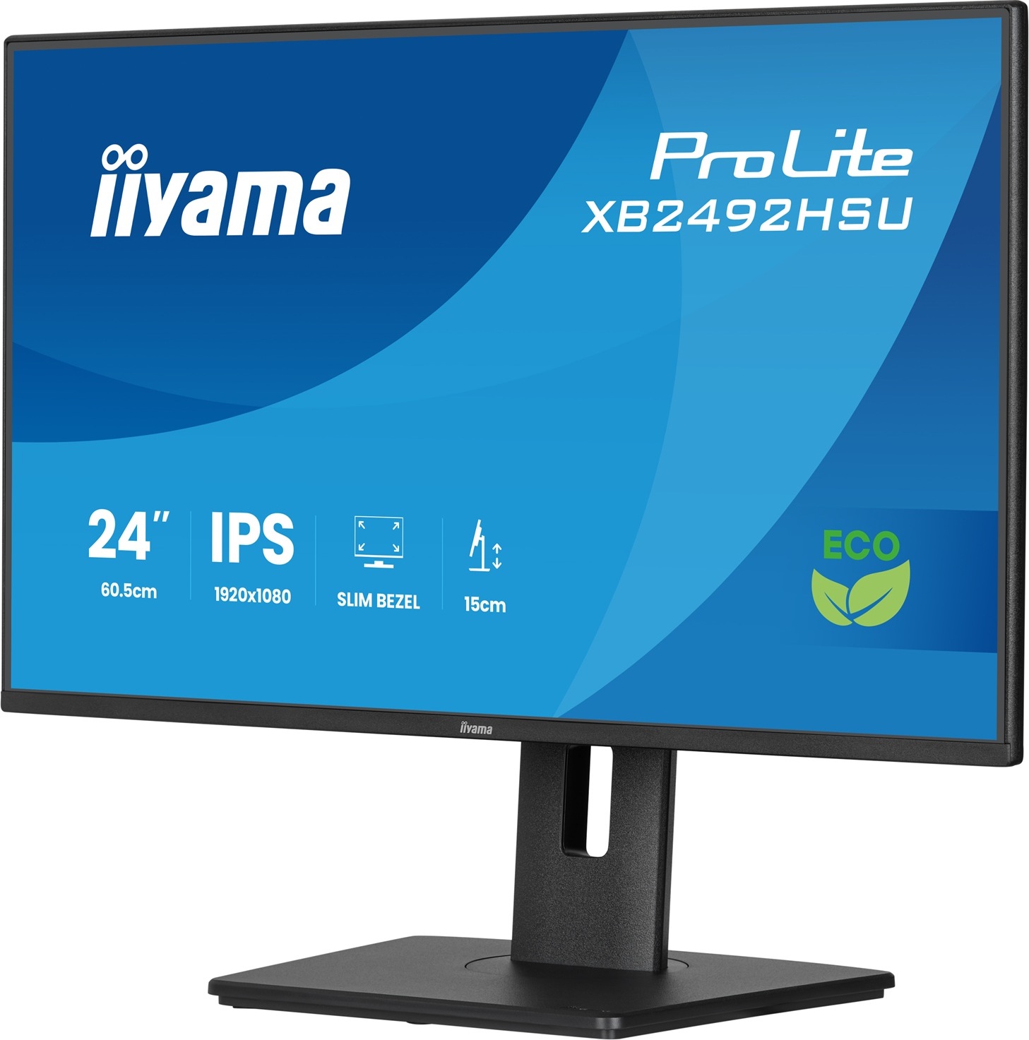24" iiyama XB2492HSU-B1:IPS,FHD,HDMI,DP,green,HAS