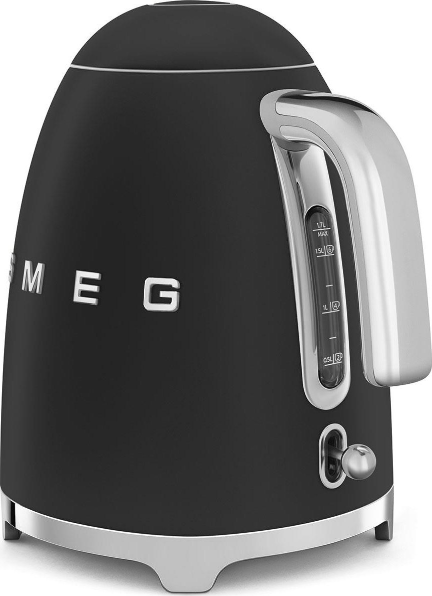 Smeg KLF03BLMEU, rychlovarná konvice, 1,7 l, (7 šálků), 2400 W, styl 50. let, matná černá