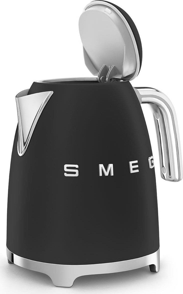 Smeg KLF03BLMEU, rychlovarná konvice, 1,7 l, (7 šálků), 2400 W, styl 50. let, matná černá
