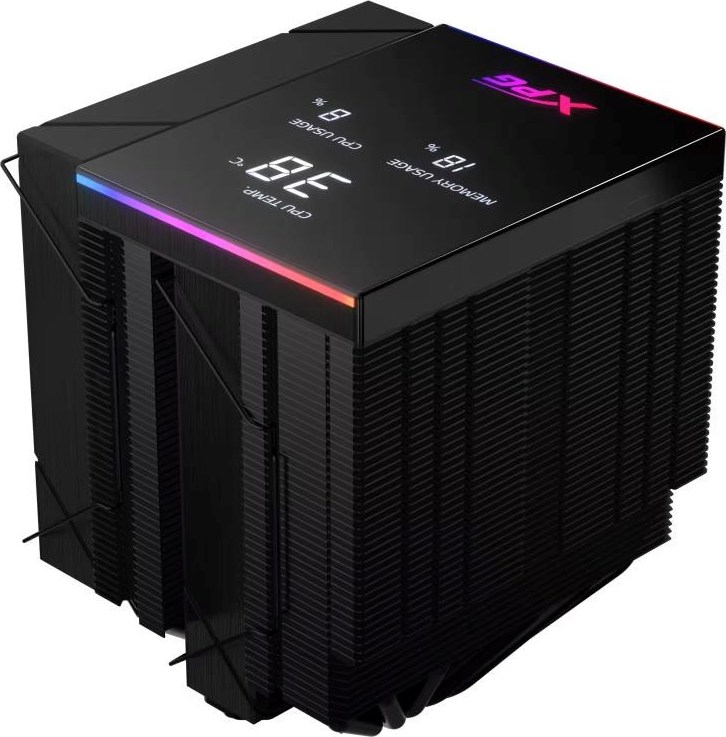 ADATA XPG Chladič CPU MAESTRO PLUS 62DA, 2x120 mm, ARGB, LGA 1851, AM5, černá
