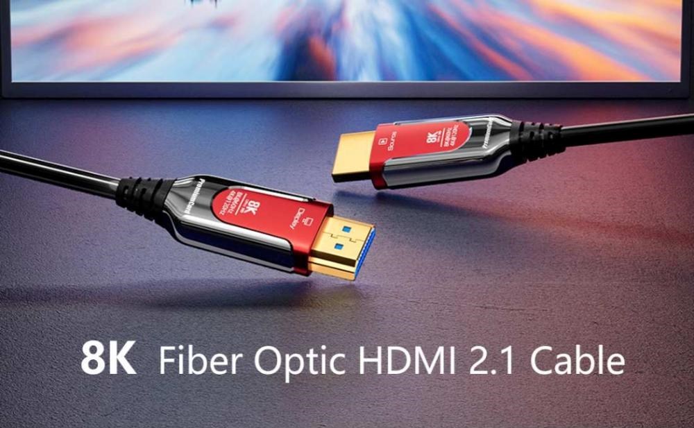 PREMIUMCORD Ultra High Speed HDMI 2.1 optický fiber kabel 8K@60Hz, zlacené 7m