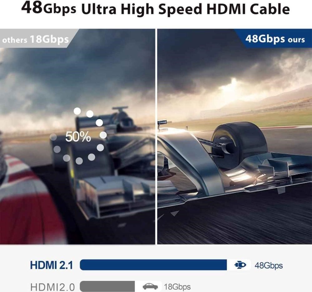 PREMIUMCORD Ultra High Speed HDMI 2.1 optický fiber kabel 8K@60Hz, zlacené 7m