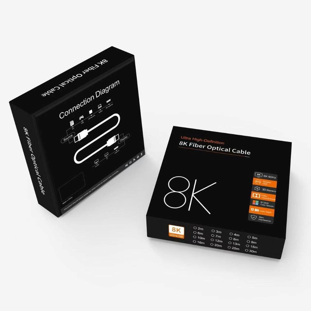 PREMIUMCORD Ultra High Speed HDMI 2.1 optický fiber kabel 8K@60Hz, zlacené 10m