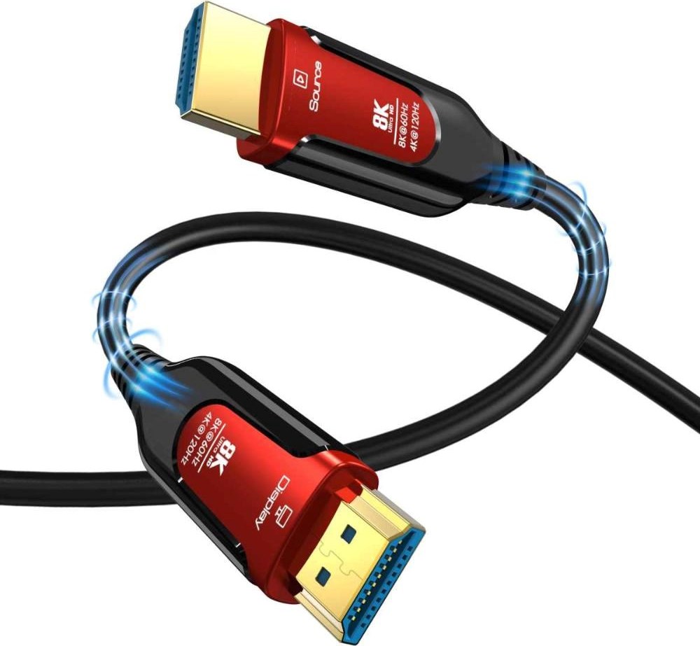 PREMIUMCORD Ultra High Speed HDMI 2.1 optický fiber kabel 8K@60Hz, zlacené 10m