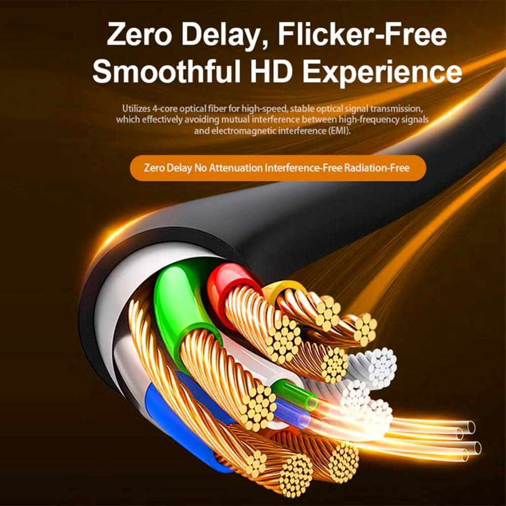 PREMIUMCORD Ultra High Speed HDMI 2.1 optický fiber kabel 8K@60Hz, zlacené 20m