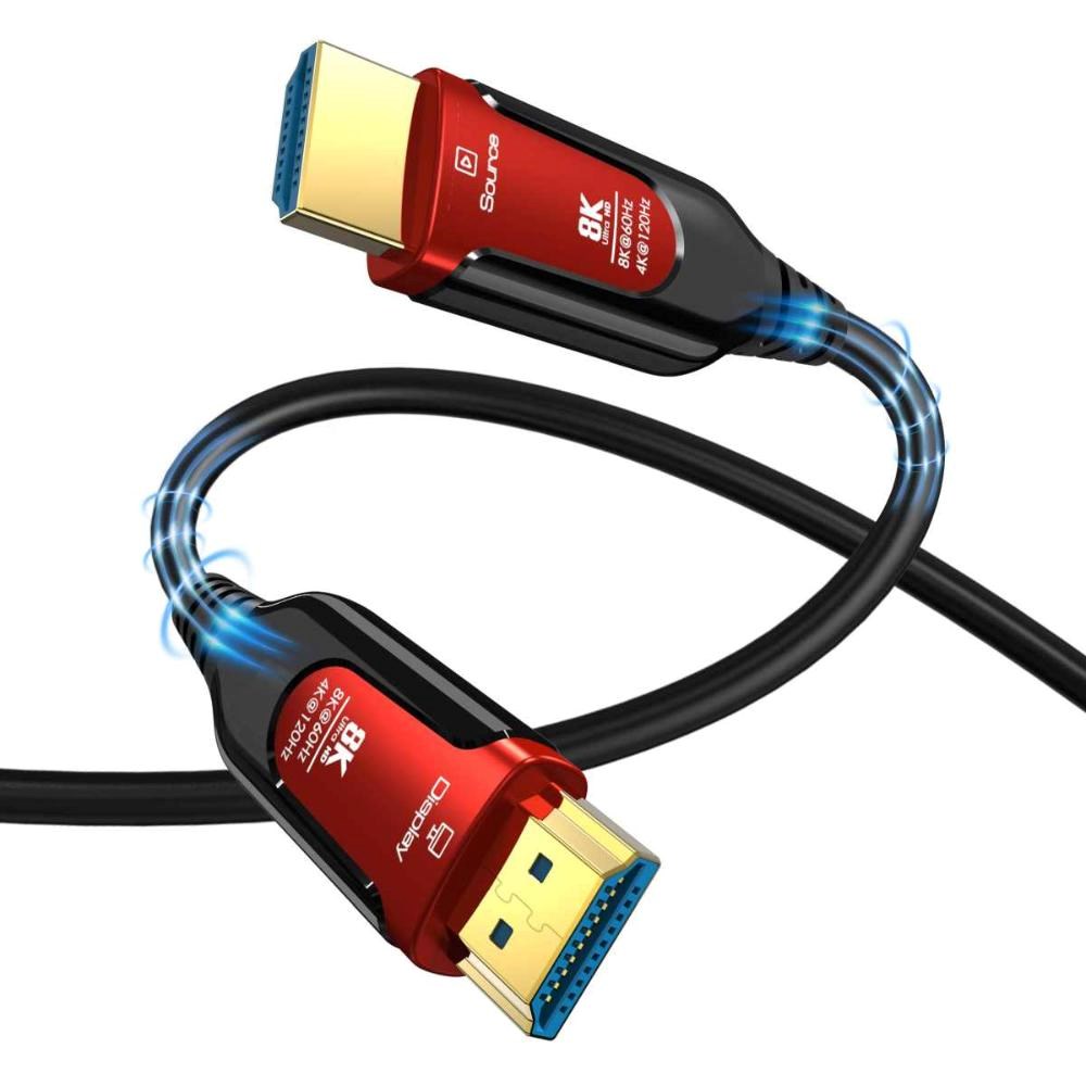 PREMIUMCORD Ultra High Speed HDMI 2.1 optický fiber kabel 8K@60Hz, zlacené 30m