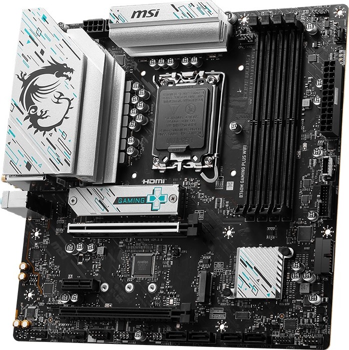 MSI MB Sc LGA1700 B760M GAMING PLUS WIFI, Intel B760, 4xDDR5, 2xDP, 2x HDMI, mATX