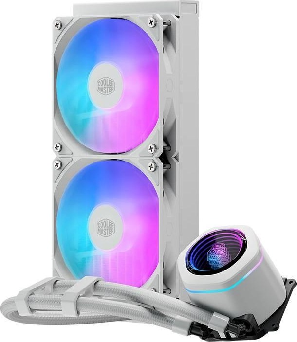 CoolerMaster Cooler Master vodní chladič MasterLiquid Core Nex 240, 2x120mm, LGA1851, AM5, bílá