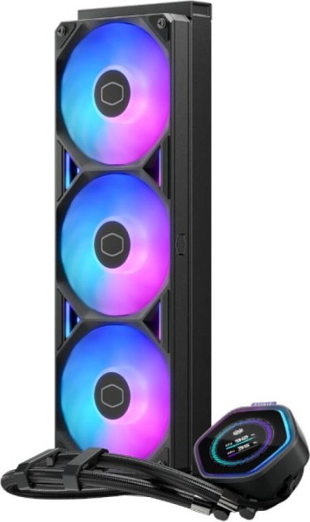 CoolerMaster Cooler Master vodní chladič MasterLiquid Atmos II LCD 360, 3x120mm, LGA1851, AM5, černá