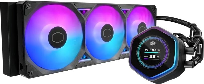 CoolerMaster Cooler Master vodní chladič MasterLiquid Atmos II LCD 360, 3x120mm, LGA1851, AM5, černá