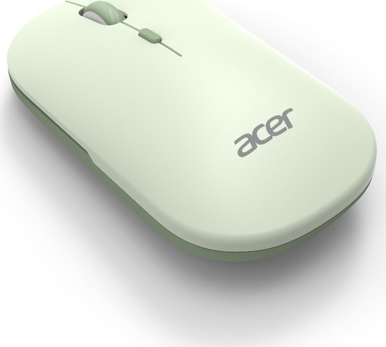 ACER Myš Wireless Mouse AMR130 Green - Dual mode 2.4GHz + BT 5.2, 4 tlačítka, 800/1200/1600 dpi, USB Polling rate 125Hz