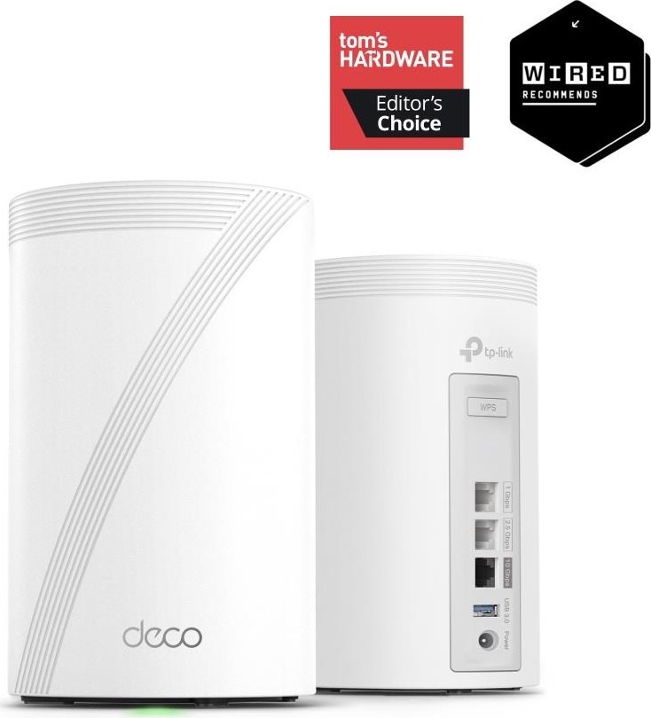 TP-Link Deco BE68(2-pack) WiFi7 Mesh(BE14000,2,4GHz/5GHz/6GHz,1x10GbELAN/WAN,1x2,5GbELAN/WAN,1xGbELAN/WAN,1xUSB3.0)