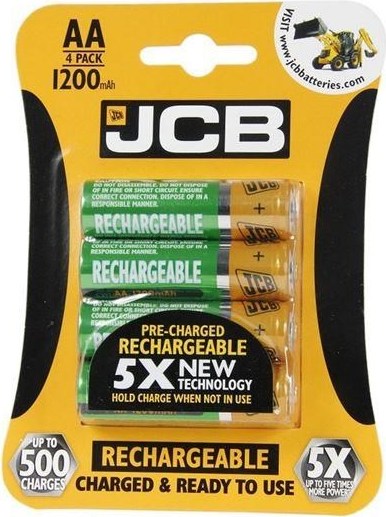 JCB RTU NiMH AA/R06, min.1200mAh, přednabitá, blistr 4 ks