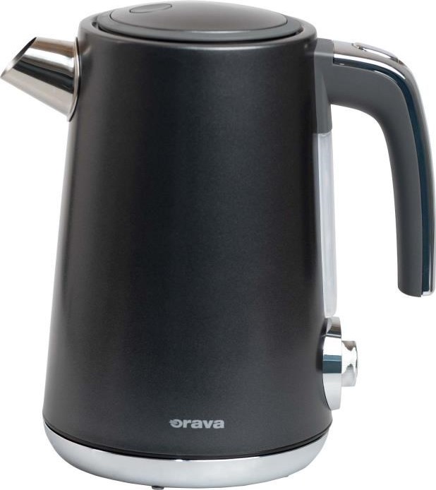 ORAVA Delux-1 rychlovarná konvice, 2200 W, 1.7 l, regulace teploty, automatické vypnutí, nerez černá