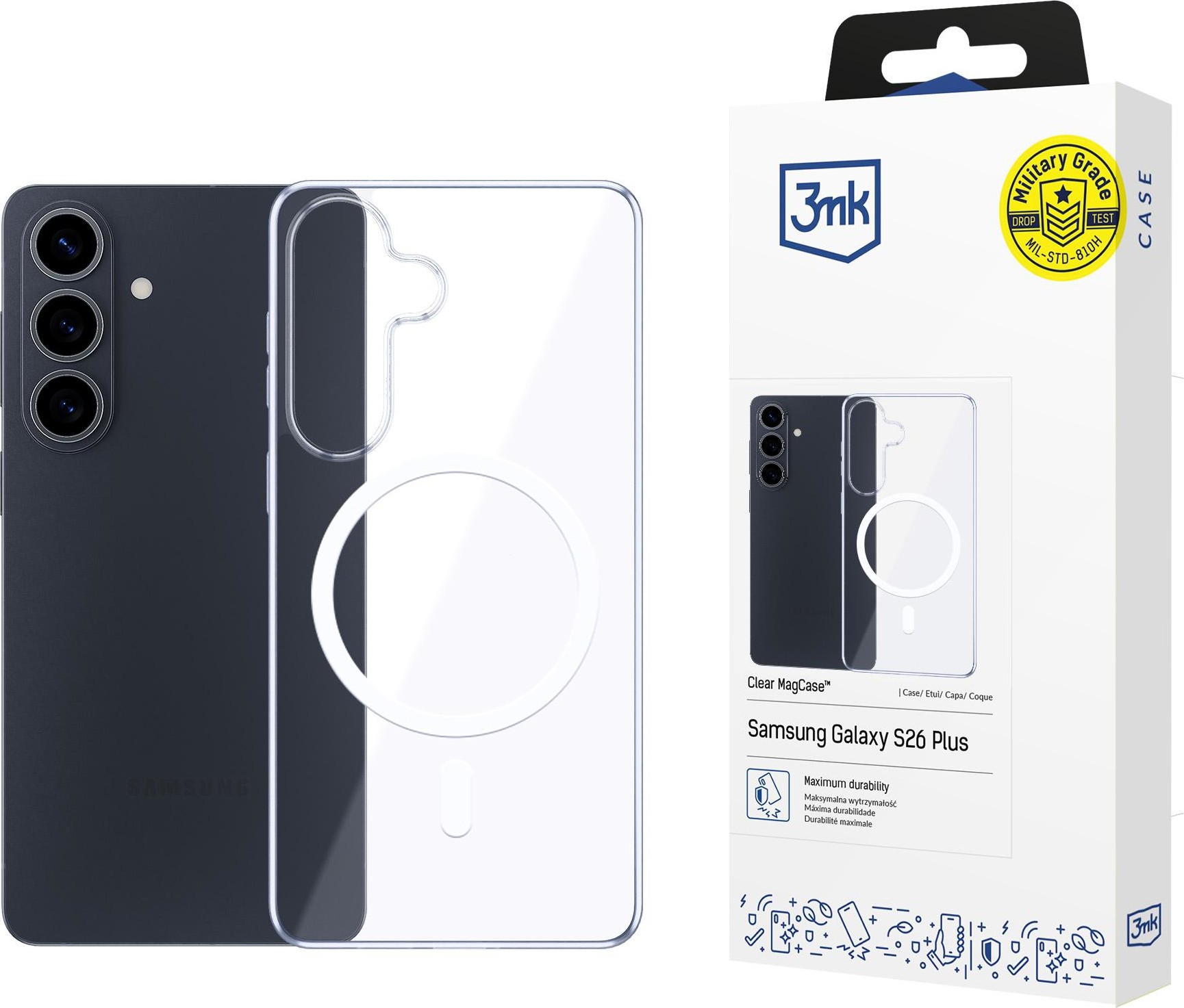 3mk ochranný kryt Clear MagCase pro Samsung Galaxy S26+