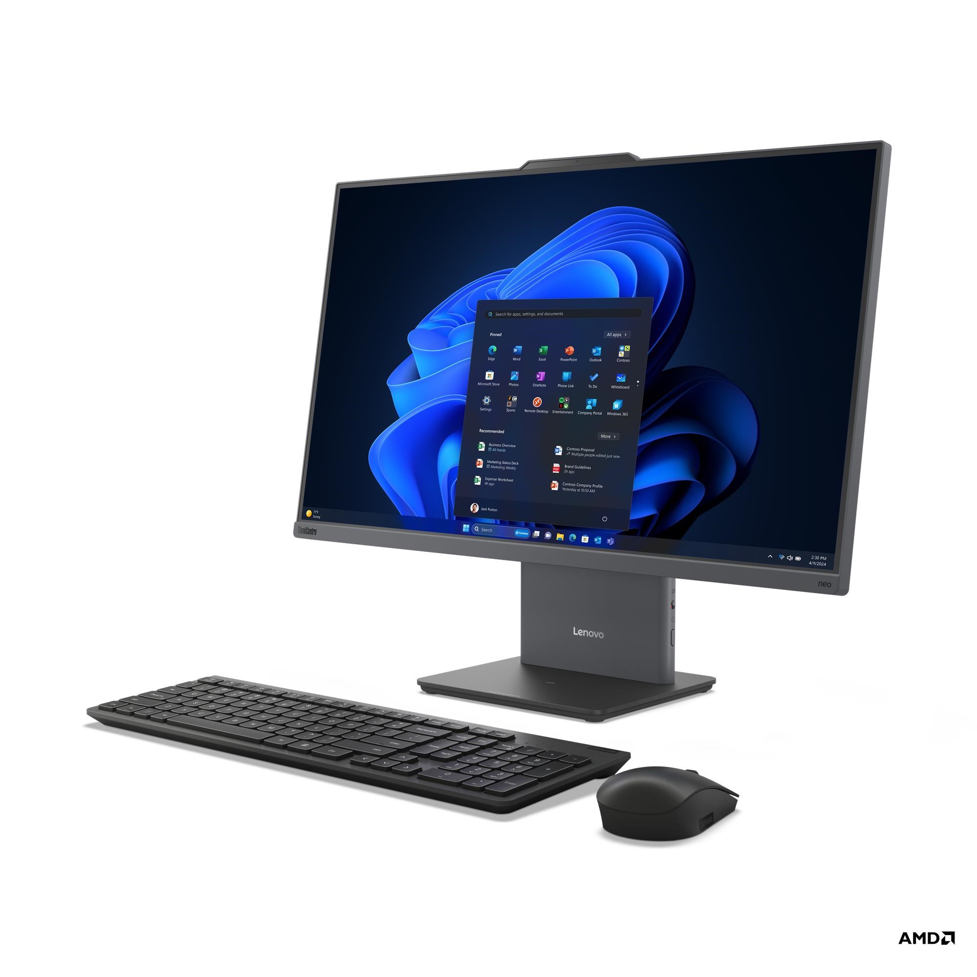 LENOVO PC AiO ThinkCentre neo 55a-24 G6 - Ryzen5 220,23.8" FHD Touch,8GB,256SSD,noDVD,WiFi,BT,W11P