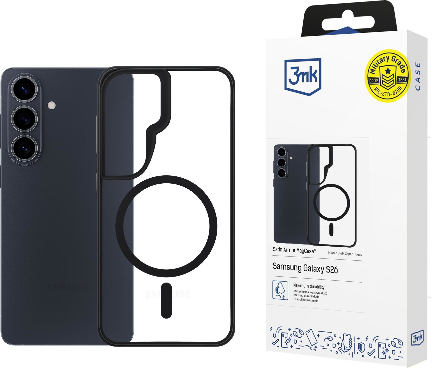 3mk ochranný kryt Satin Armor MagCase pro Samsung Galaxy S26