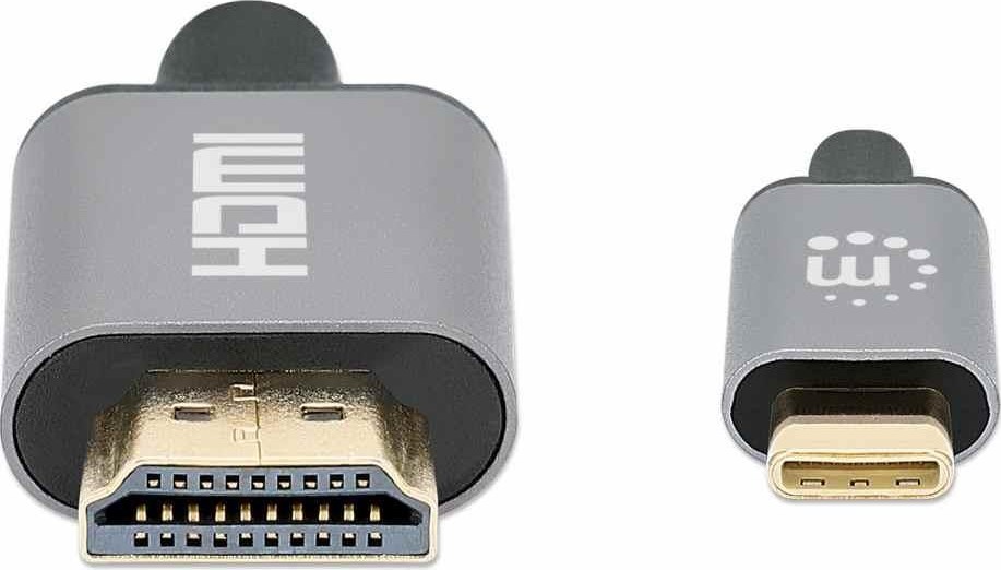 Manhattan kabel USB-C na HDMI, USB-C Male na HDMI Male, 2m, černá