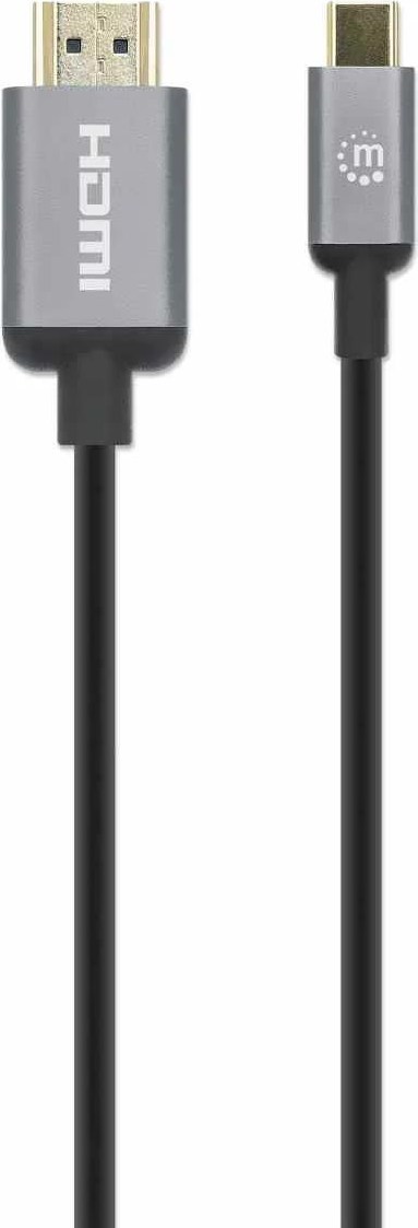 Manhattan kabel USB-C na HDMI, USB-C Male na HDMI Male, 2m, černá