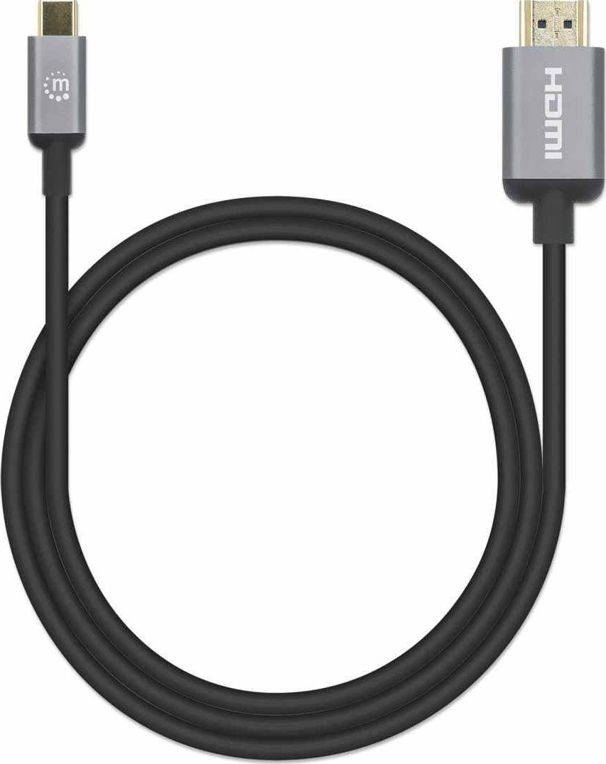 Manhattan kabel USB-C na HDMI, USB-C Male na HDMI Male, 2m, černá
