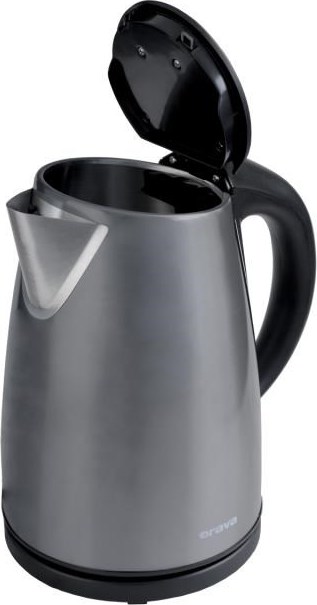 Orava VK-3717 GR rychlovarná konvice, 2000 W, 1.7 l, automatické vypnutí, stříbrná
