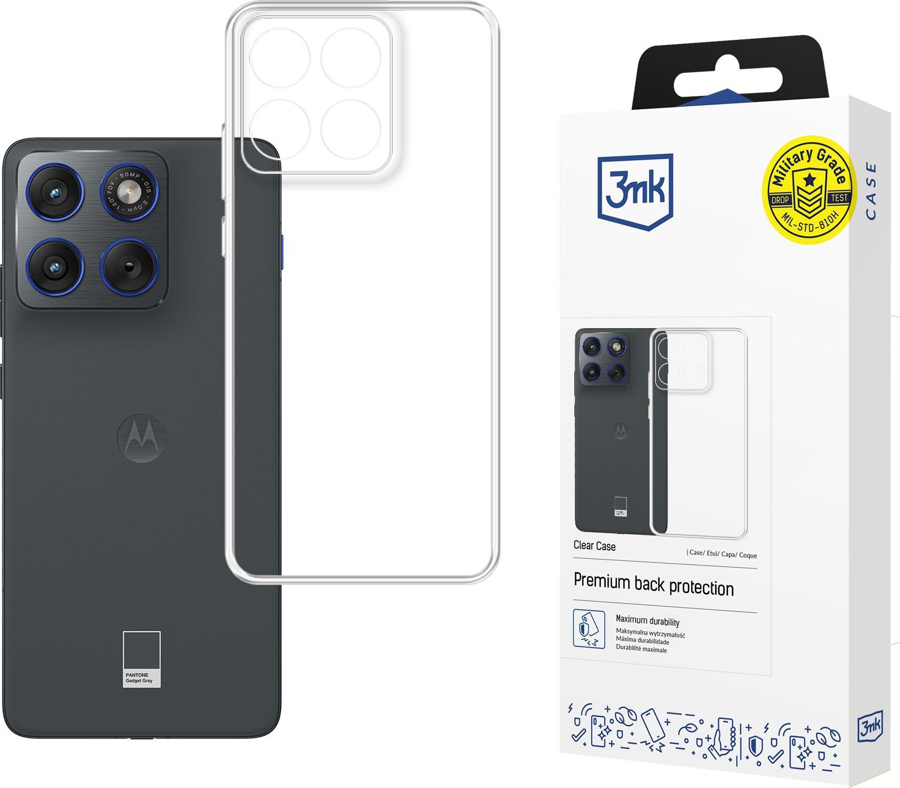 3mk ochranný kryt Clear Case pro Motorola Edge 70