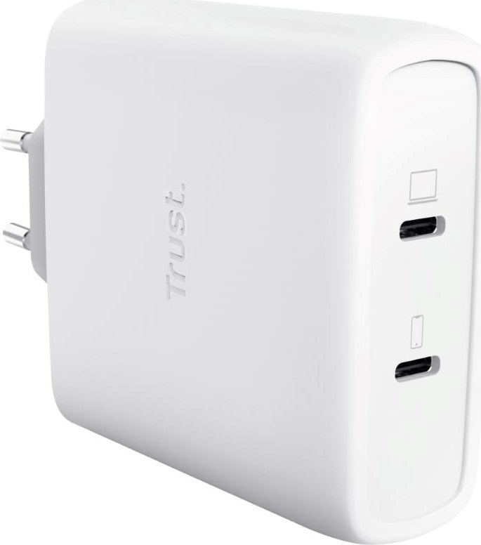 TRUST GaN Nabíječka MAXO 100W 2-Port, USB-C, bílá