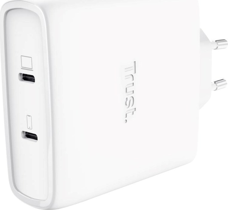 TRUST GaN Nabíječka MAXO 100W 2-Port, USB-C, bílá