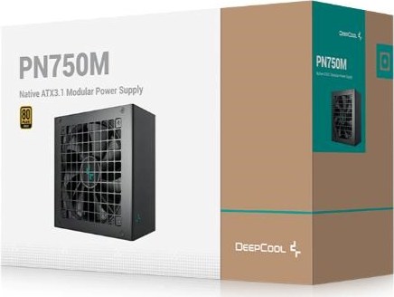 DEEPCOOL zdroj 750W PN750M, 120mm, 80+ Gold , ATX 3.1, černá