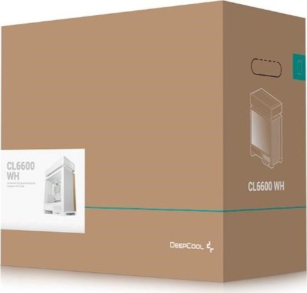 DEEPCOOL Case CL6600 WH, ATX, Průhledná bočnice, vodní chlazení, bílá